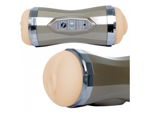 Podwójny realistyczny masturbator z ustami i waginą 35 funkcji USB - 2